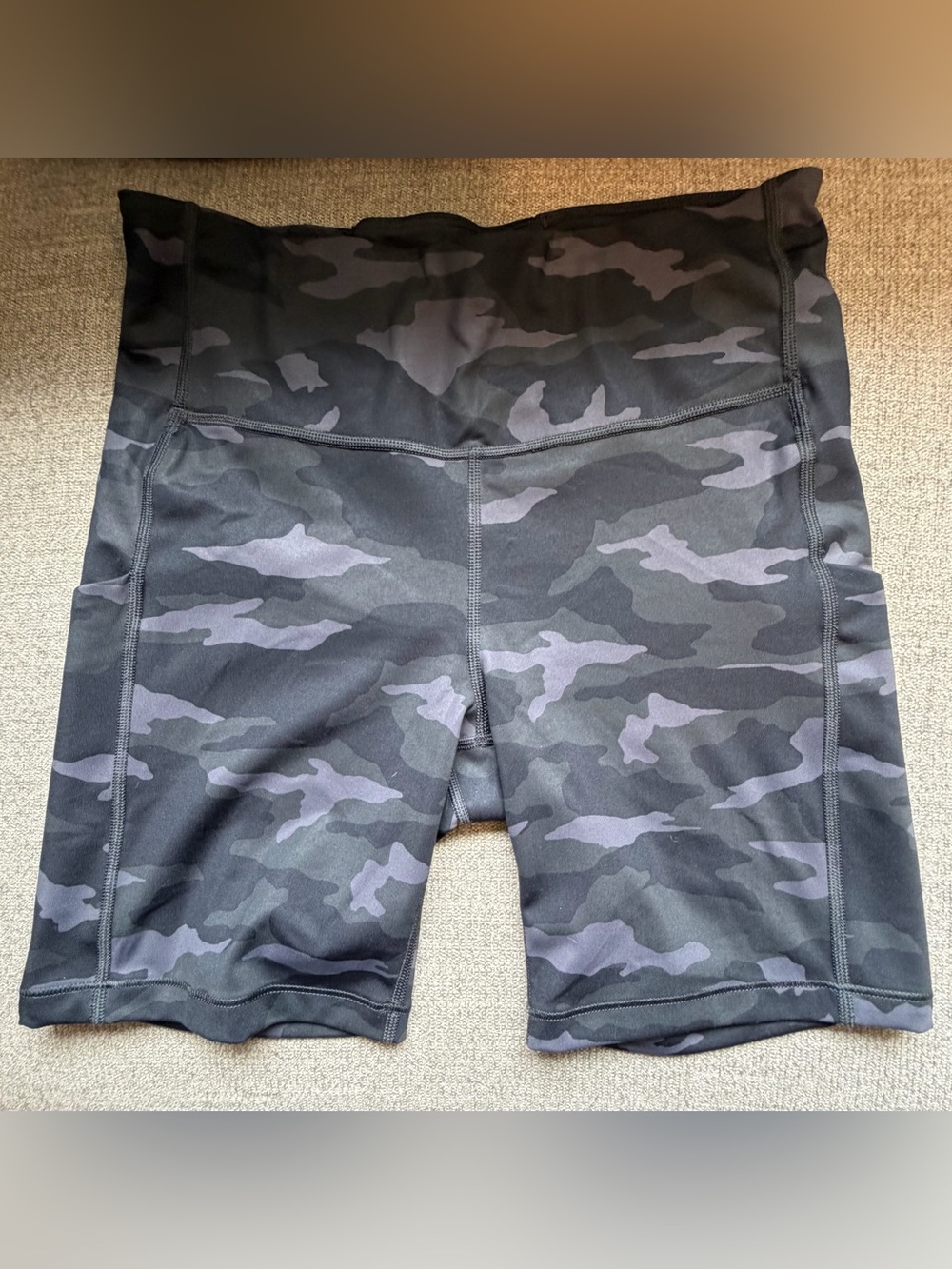 Athleta Black Camouflage Active Shorts